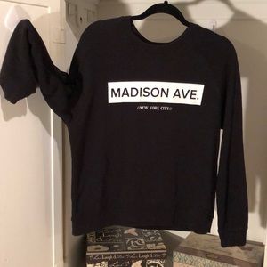 Forever 21 “Madison Ave NYC” black sweatshirt